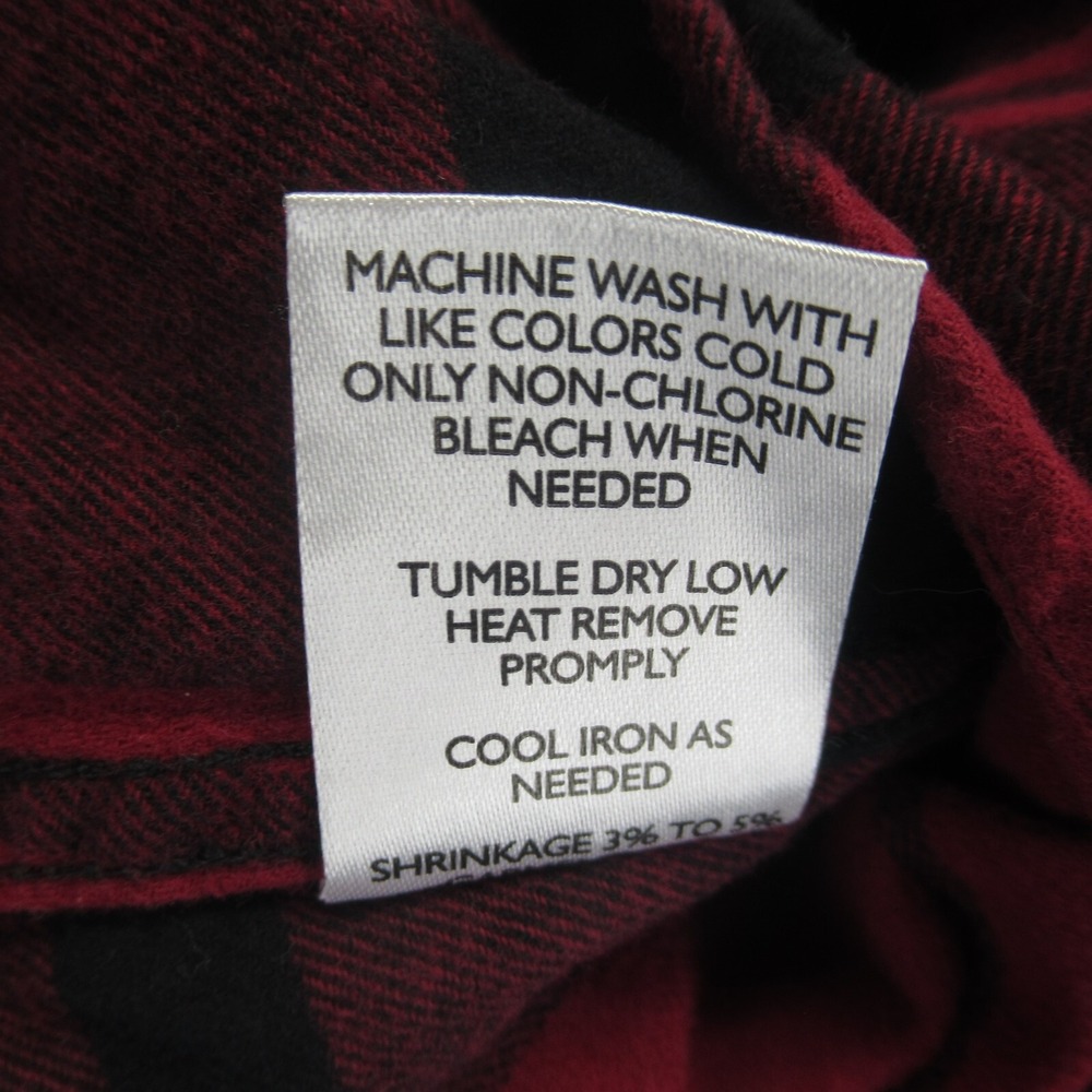 Five Brother‎ Womens Flannel Shirt XS Red Plaid Collared Up Long Sleeve Pullover - Picture 4 of 8